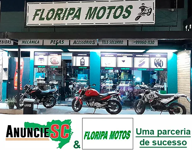 Imagem da fachada principal da empresa Floripa Motos