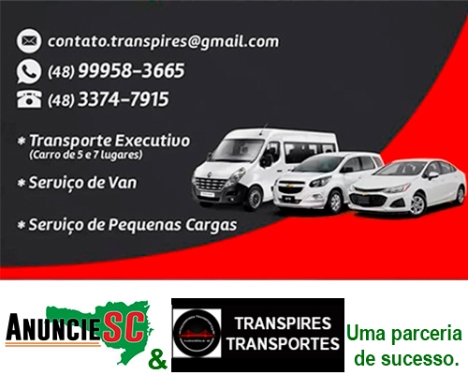 Portal de anúncios Anuncie Palhoça, parceria de sucesso com Transpires Transportes