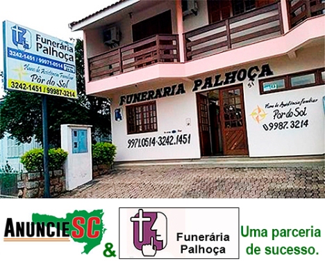 Imagem da fachada principal da empresa Funerária Palhoça